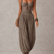 Nieves | Completo Bandeau in Pizzo e Pantaloni Harem