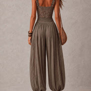 Nieves | Completo Bandeau in Pizzo e Pantaloni Harem