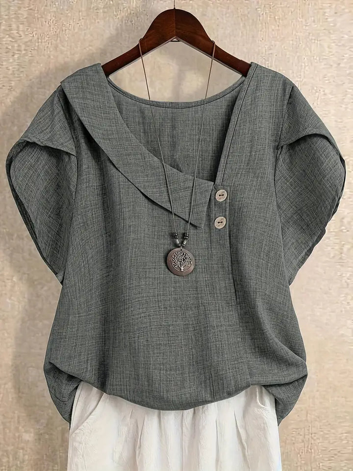 Emma | Blusa con Scollo Asimmetrico