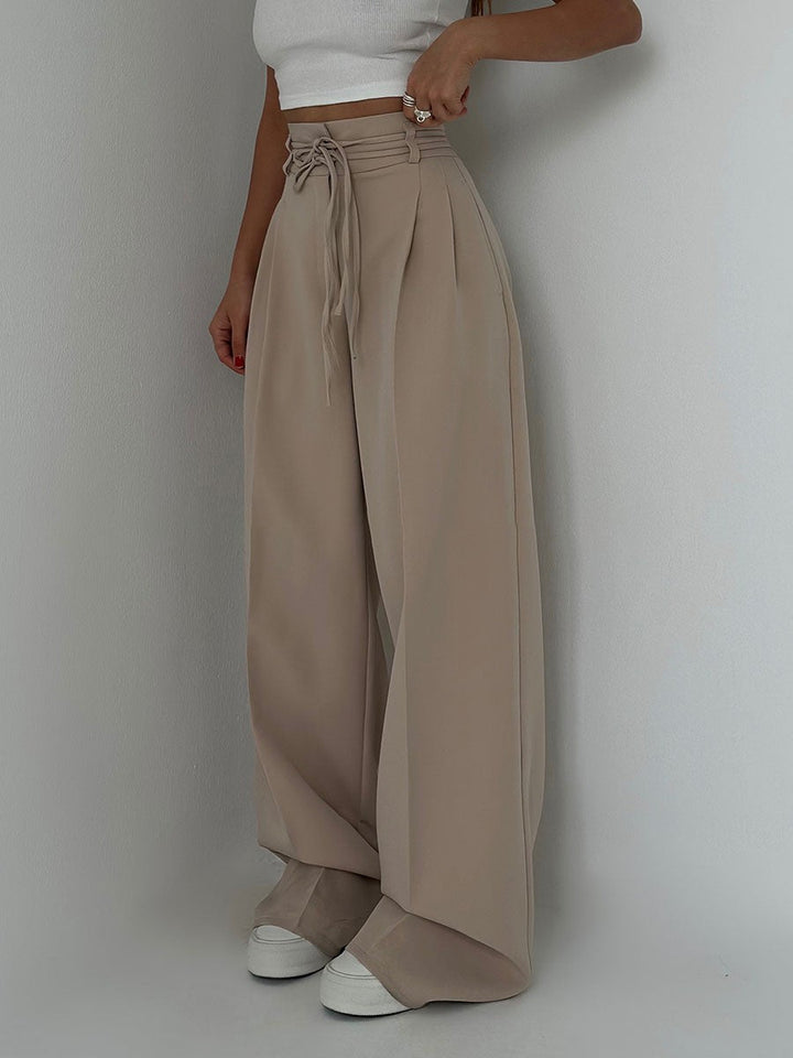 Alessandra | Pantalone a Vita Alta e Gamba Ampia