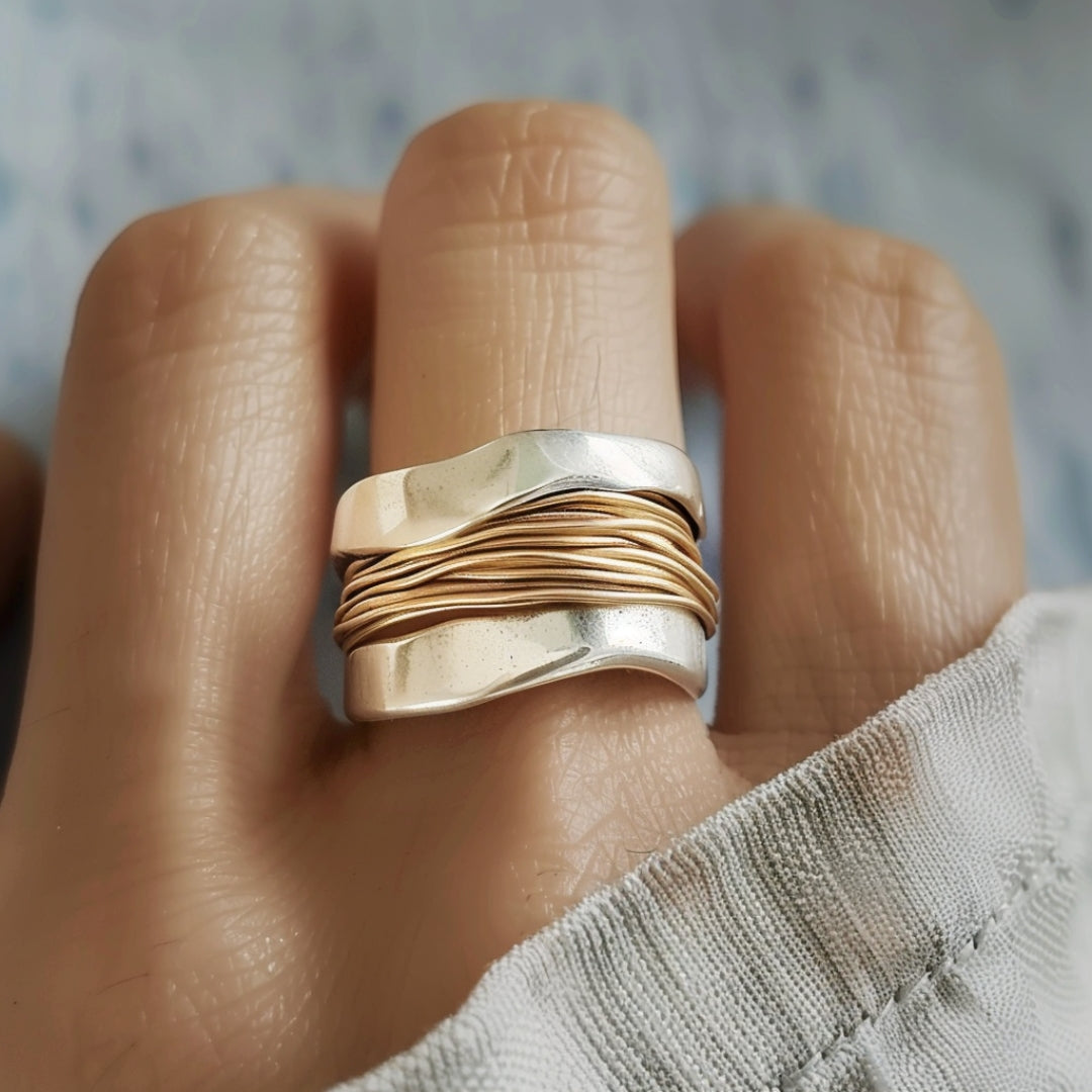 Anello Intreccio Bicolore