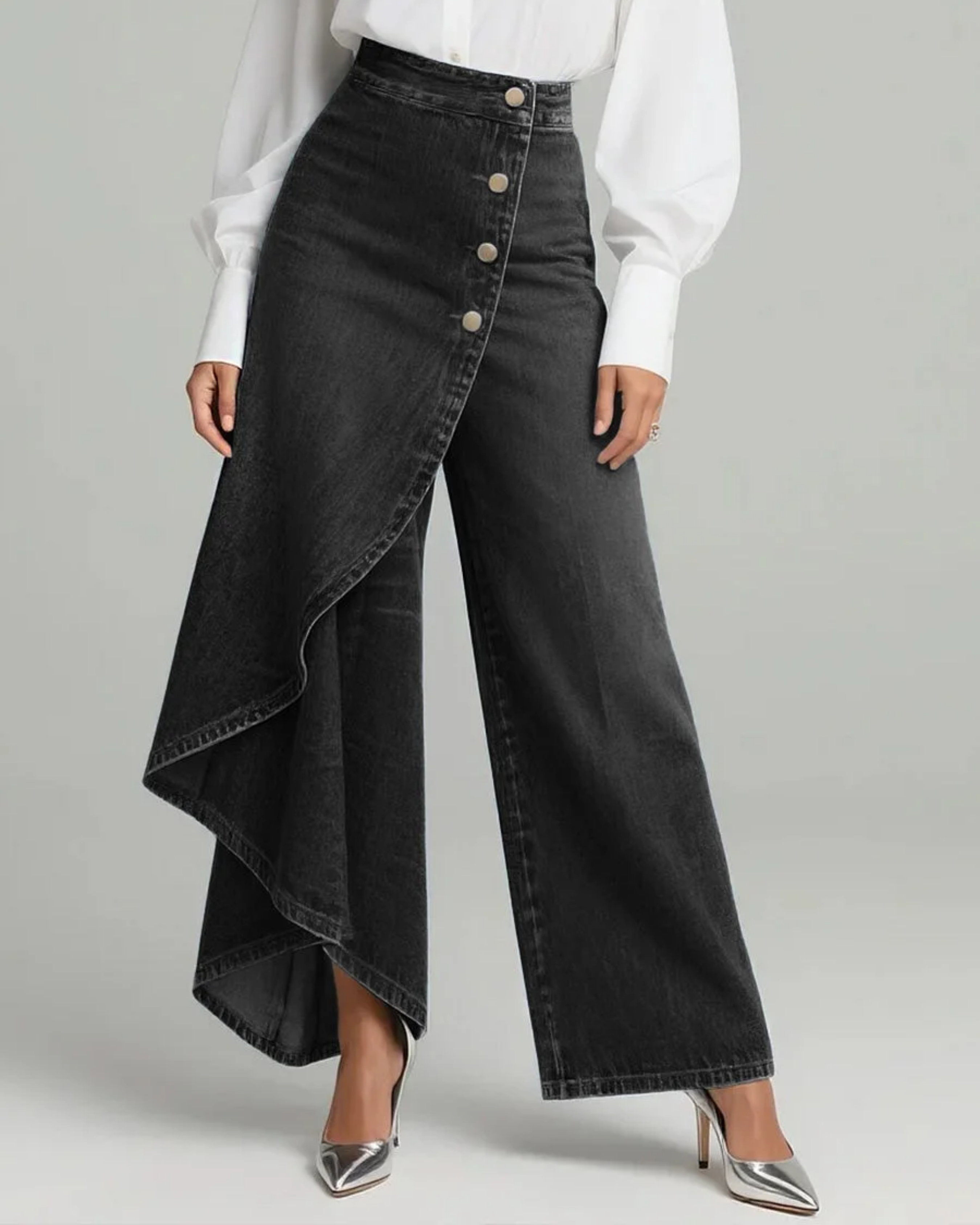 Aubrey™ | Pantaloni in denim con nodo