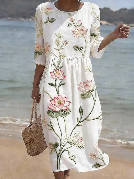 Fiora | Abito Casual a Fiori Multicolore