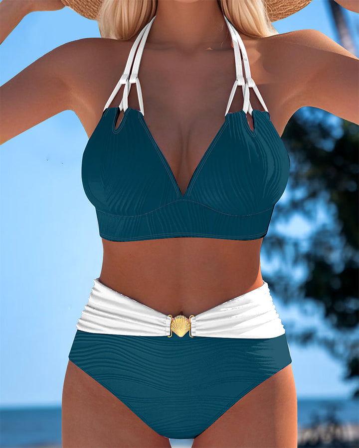 Giglio | Costume Vita Alta Spalline Doppie Bicolore