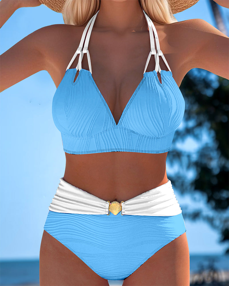 Giglio | Costume Vita Alta Spalline Doppie Bicolore