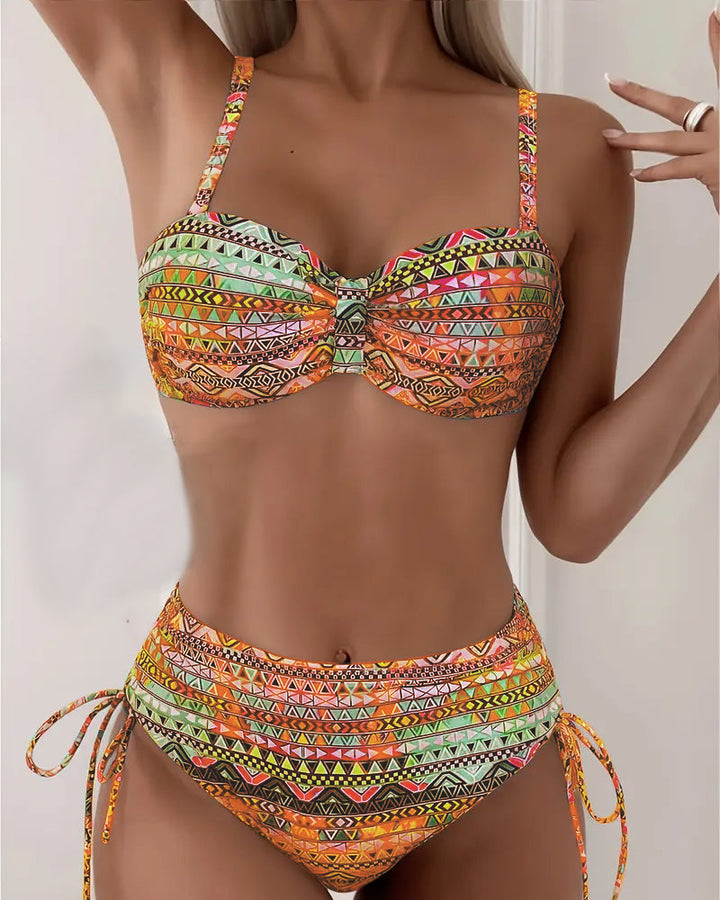 Gelsomina | Completo Bikini Stampa Etnica