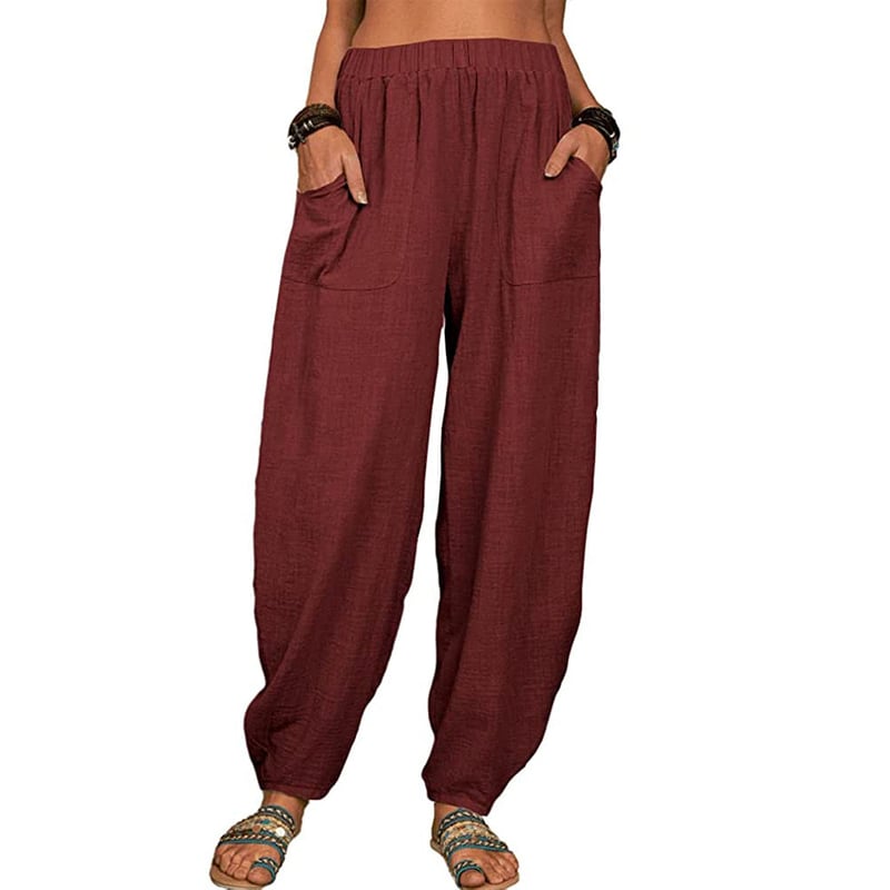 Cinzia | Pantalone Harem in Cotone e Lino