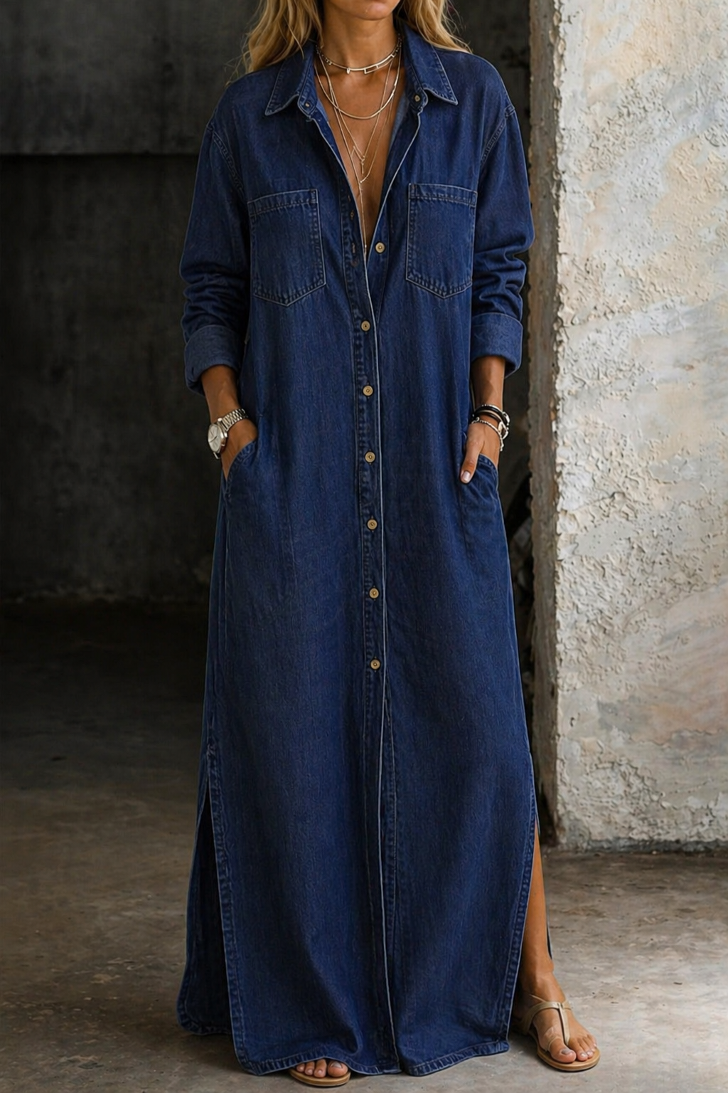 Domenica | Abito Chic con Bottoni