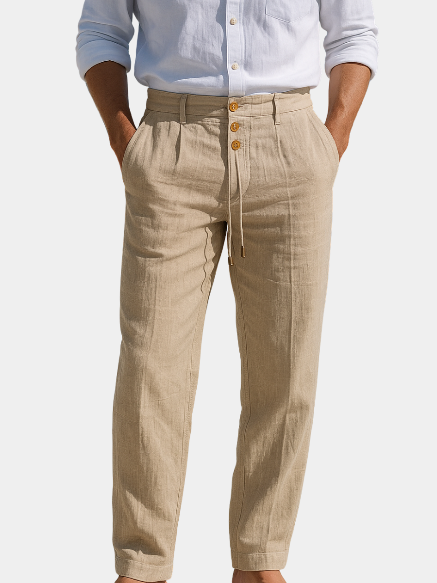 Lino Uomo – Pantaloni in lino leggeri per l'estate