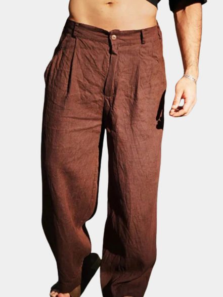Lino Core – Pantaloni in lino a gamba larga