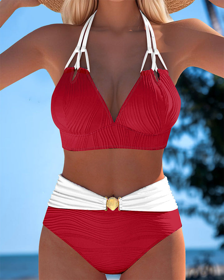 Giglio | Costume Vita Alta Spalline Doppie Bicolore