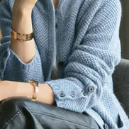 WarmWave | Cardigan con bottoni in misto cashmere