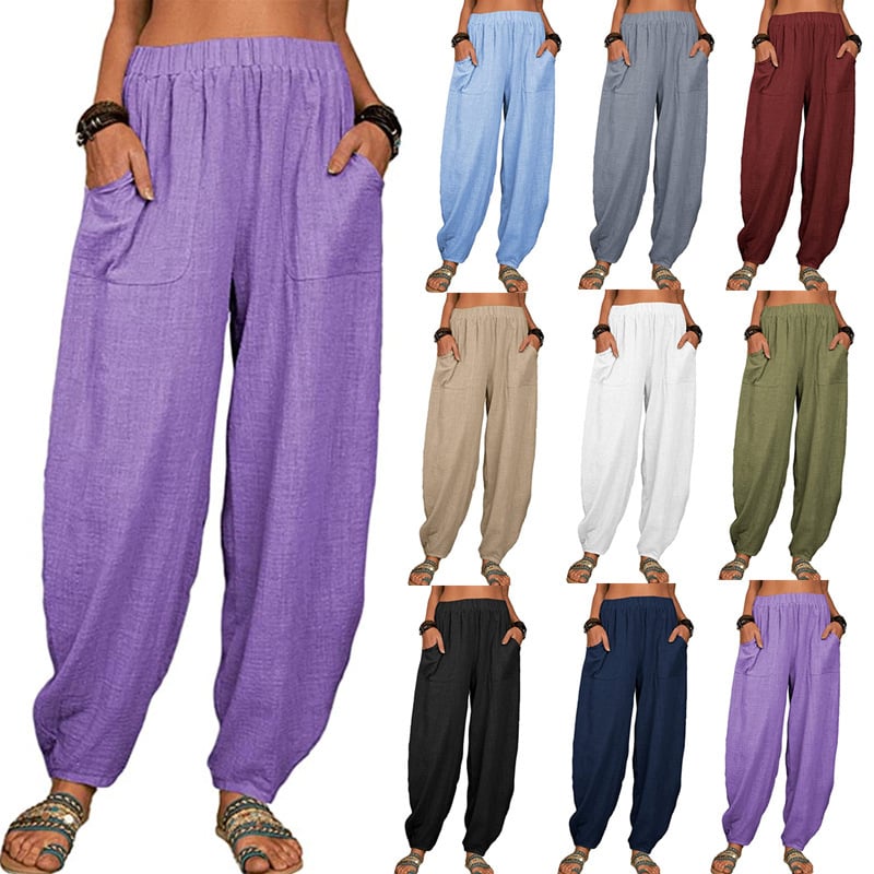 Cinzia | Pantalone Harem in Cotone e Lino