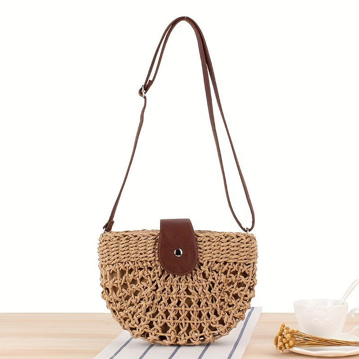 Giuseppina | Borsa Mezzaluna Intrecciata dal Fascino Bohème