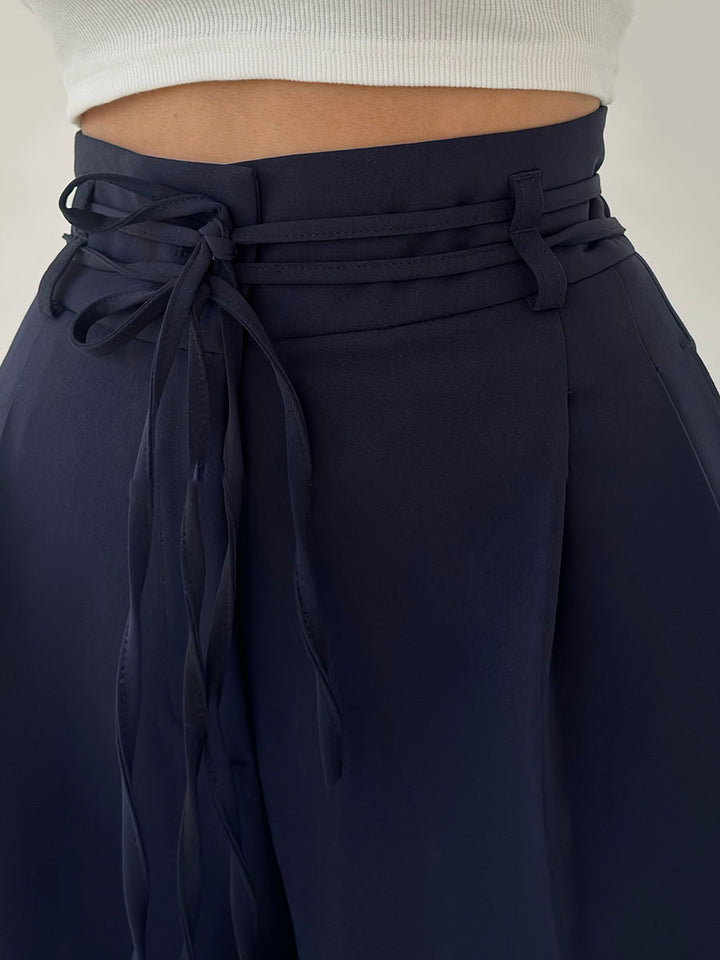 Alessandra | Pantalone a Vita Alta e Gamba Ampia