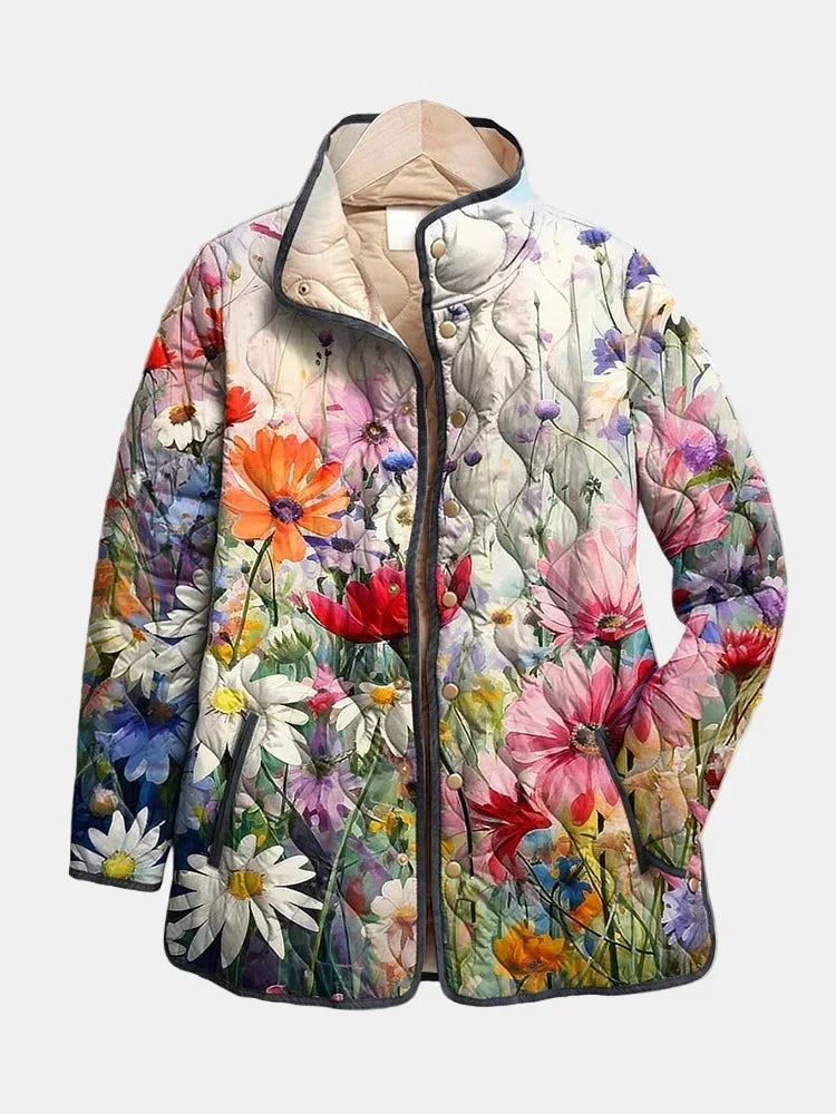 Liliana | Giacca Trapuntata Fiori di Campo