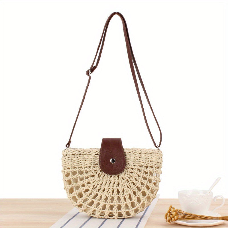 Giuseppina | Borsa Mezzaluna Intrecciata dal Fascino Bohème