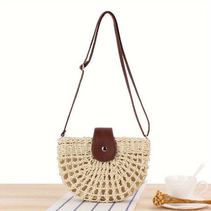 Giuseppina | Borsa Mezzaluna Intrecciata dal Fascino Bohème