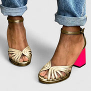 Scarpe con tacco Aurora rosse