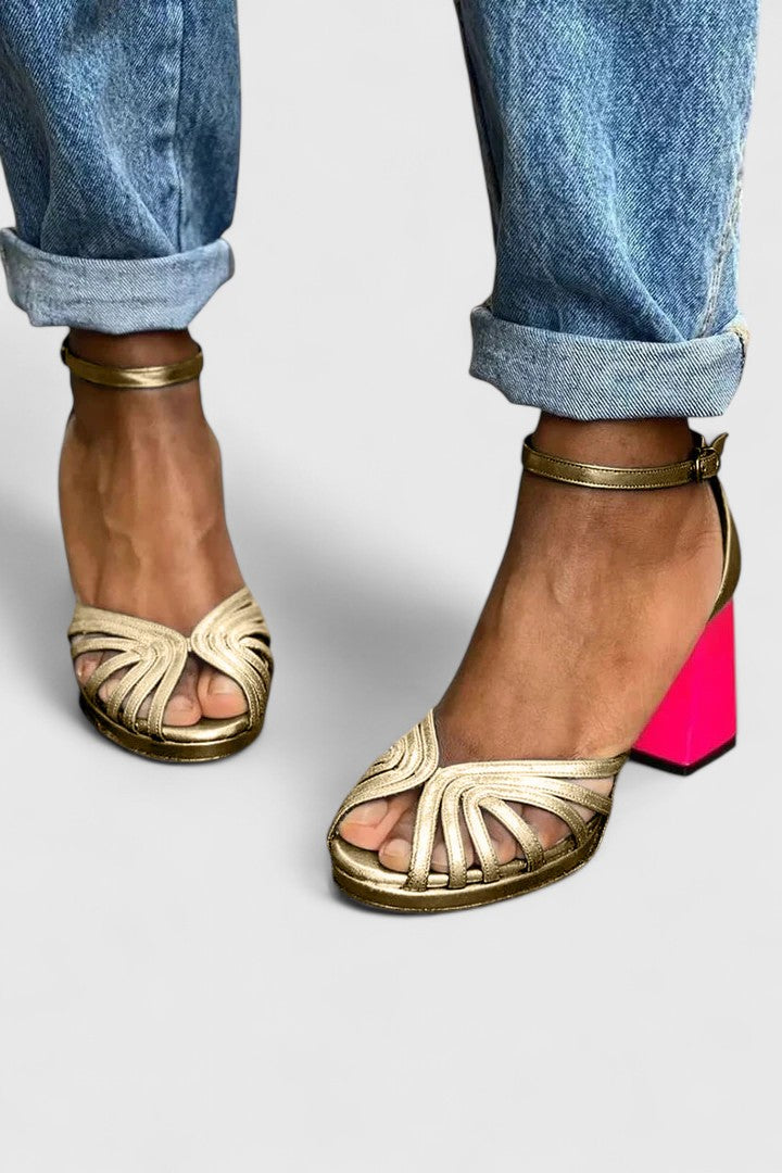 Scarpe con tacco Aurora rosse