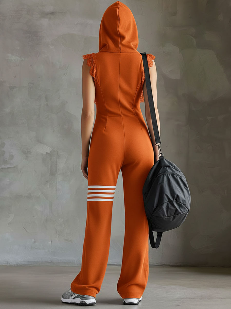 Zara Flow | Tuta sportiva retrò con cappuccio e righe