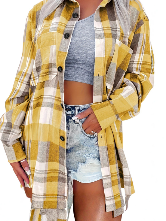 Chiara | Camicia Vichy a Maniche Lunghe