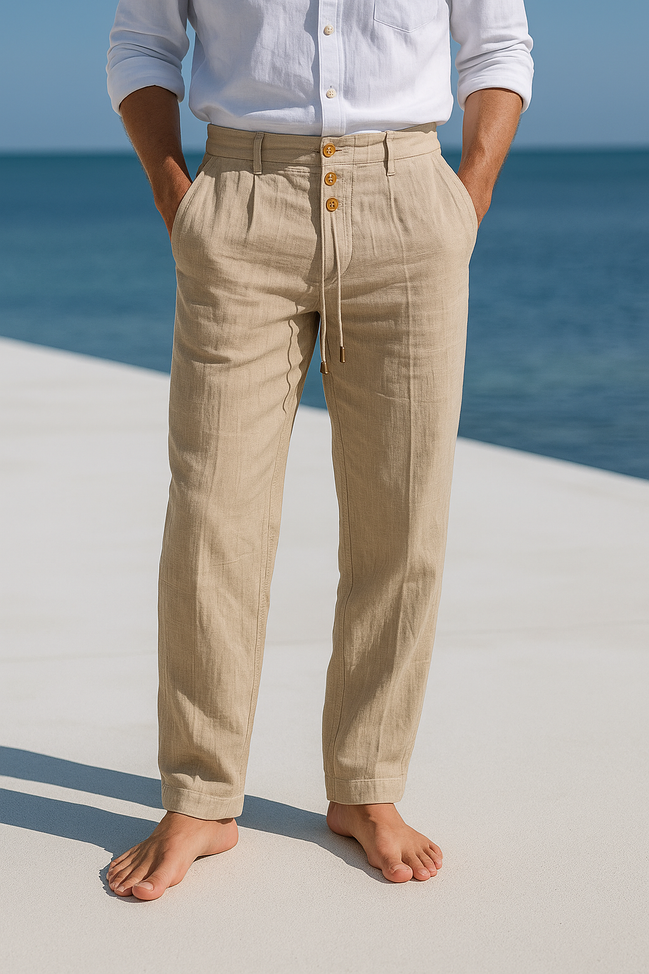 Lino Uomo – Pantaloni in lino leggeri per l'estate