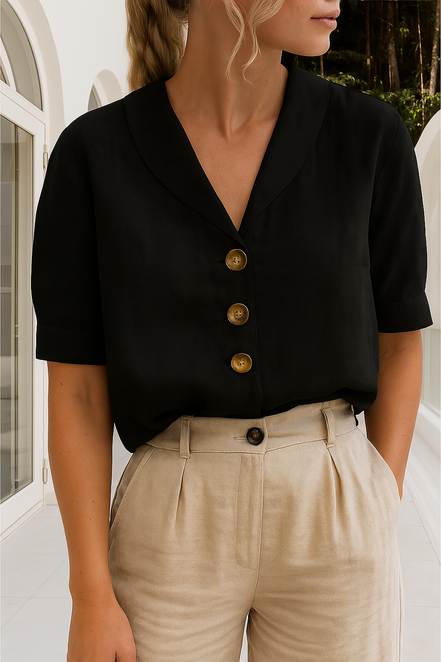 Classic Femme | Elegante camicetta in lino casual