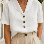 Classic Femme | Elegante camicetta in lino casual