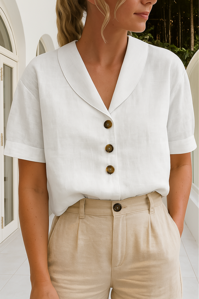 Classic Femme | Elegante camicetta in lino casual