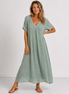 Violette - Robe longue fluide en lin