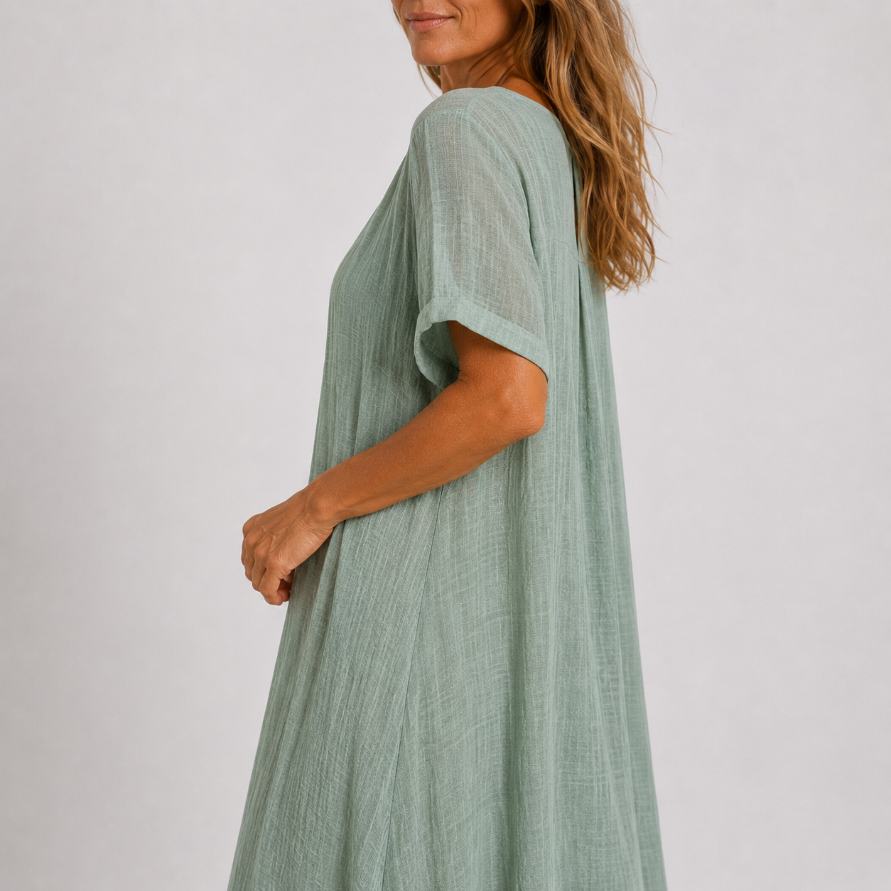Violette - Robe longue fluide en lin