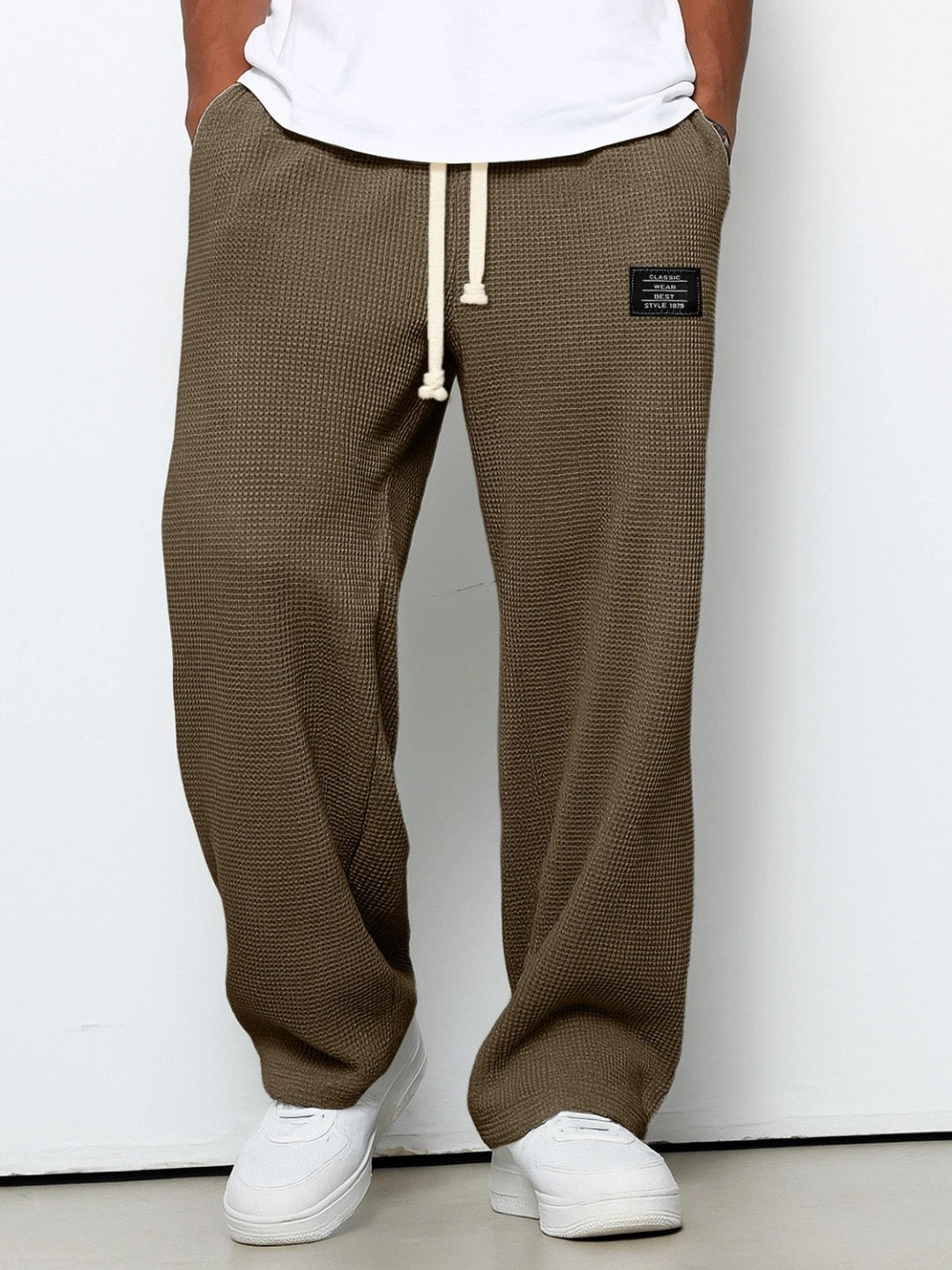 Leroy| Pantaloni Larghi con Trama a Nido d’Ape
