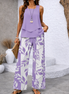 Completo due pezzi in velluto color lavanda