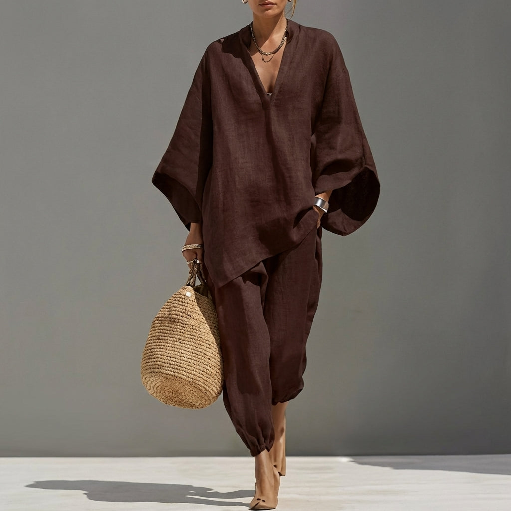 Diana | Completo casual a due pezzi con collo a V