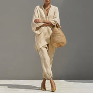 Diana | Completo casual a due pezzi con collo a V