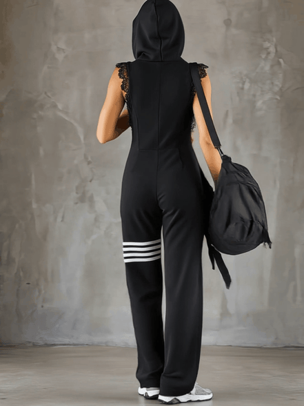 Zara Flow | Tuta sportiva retrò con cappuccio e righe