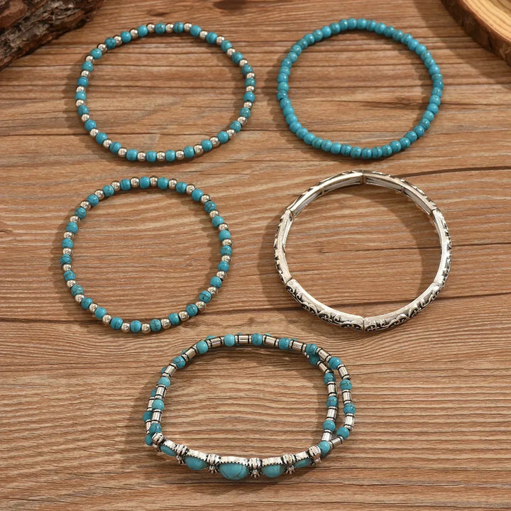 Tamara | Set di Bracciali Turchese Bohémien