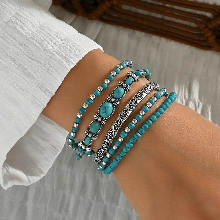 Tamara | Set di Bracciali Turchese Bohémien