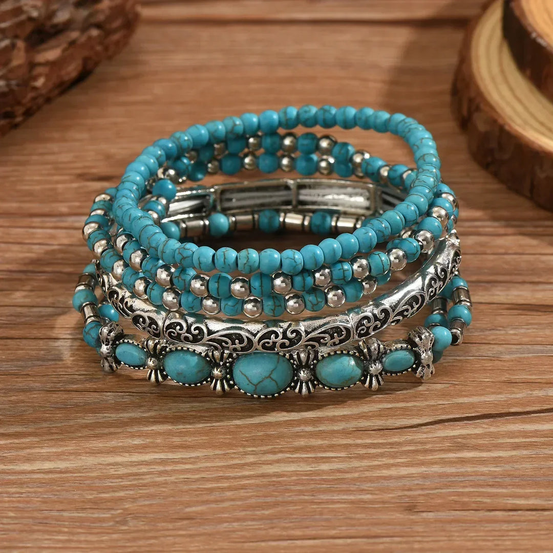 Tamara | Set di Bracciali Turchese Bohémien