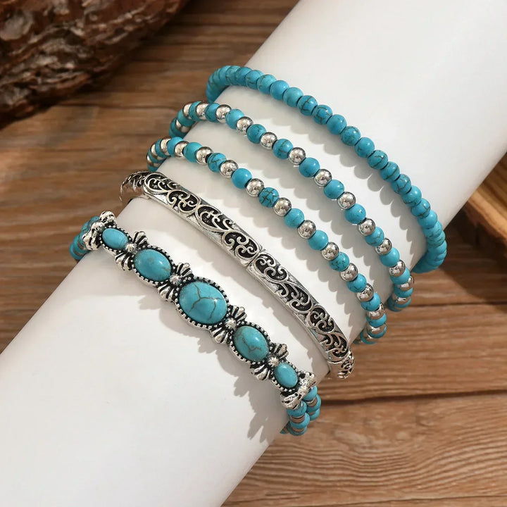 Tamara | Set di Bracciali Turchese Bohémien
