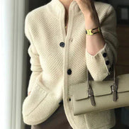 WarmWave | Cardigan con bottoni in misto cashmere
