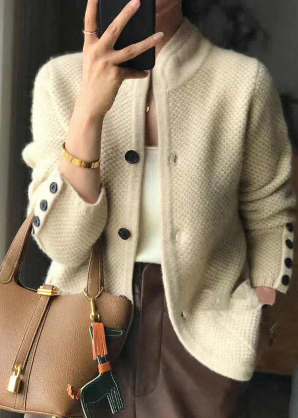 WarmWave | Cardigan con bottoni in misto cashmere