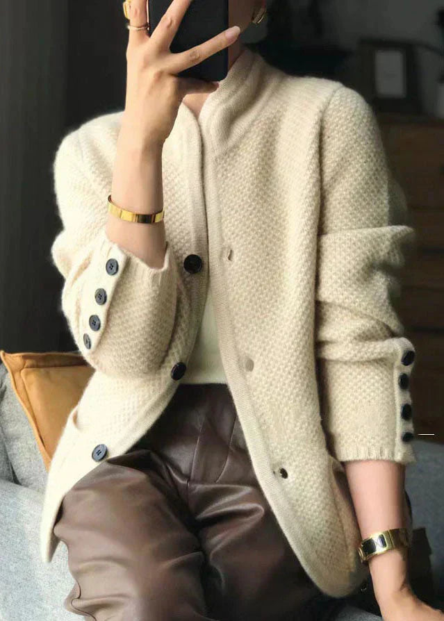 WarmWave | Cardigan con bottoni in misto cashmere