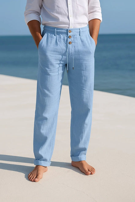 Lino Uomo – Pantaloni in lino leggeri per l'estate