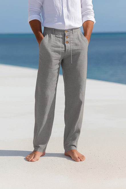 Lino Uomo – Pantaloni in lino leggeri per l'estate