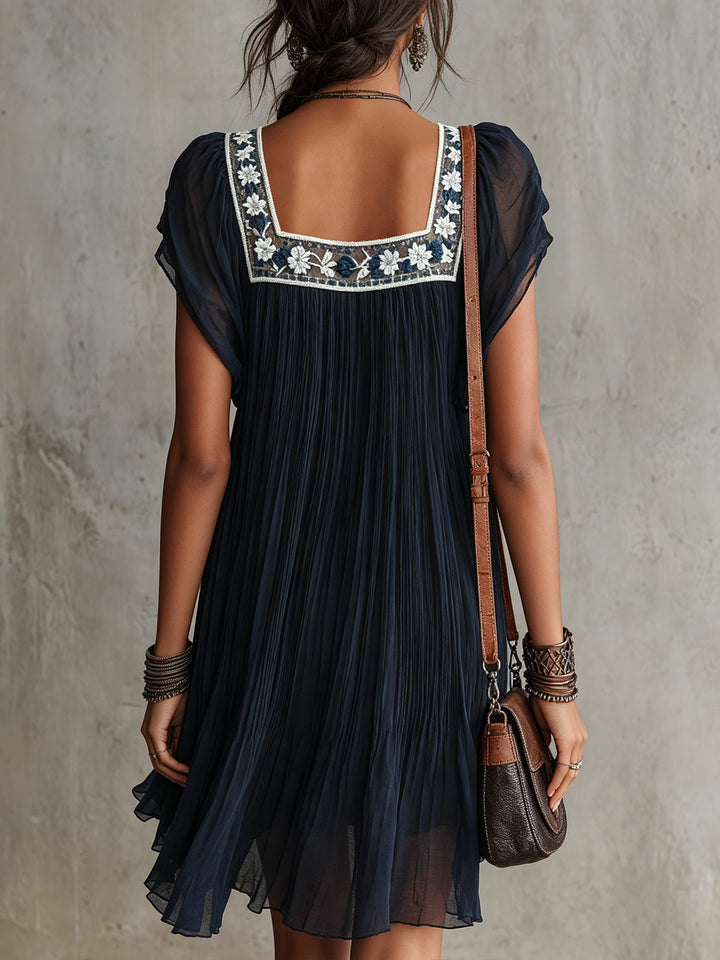 Orsola | Mini Abito in Chiffon Ricamato