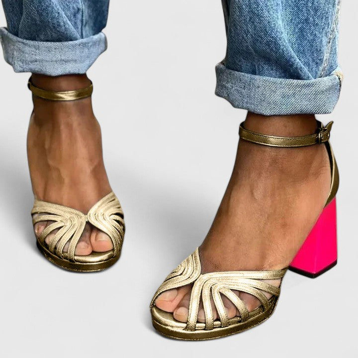 Scarpe con tacco Aurora rosse