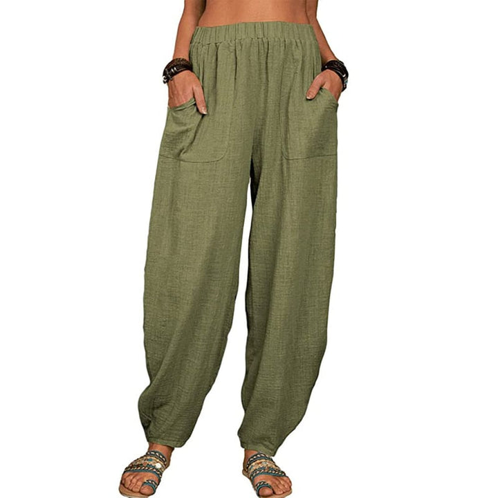 Cinzia | Pantalone Harem in Cotone e Lino