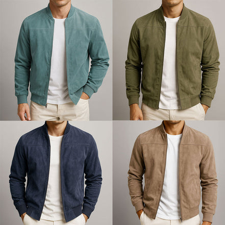 Monarch Bomber – Giacca bomber in pelle scamosciata di alta qualità